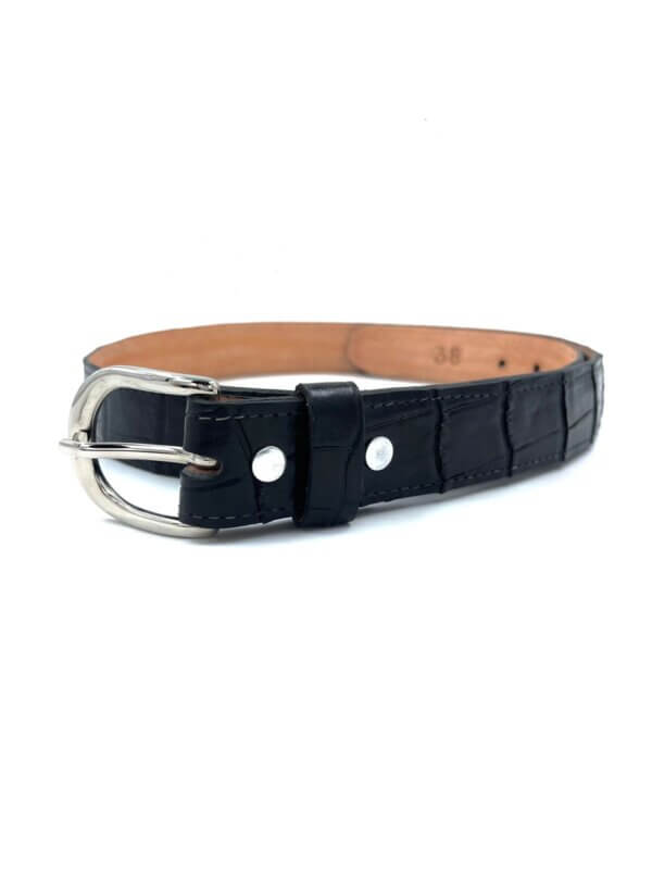 Cinto lagarto negro